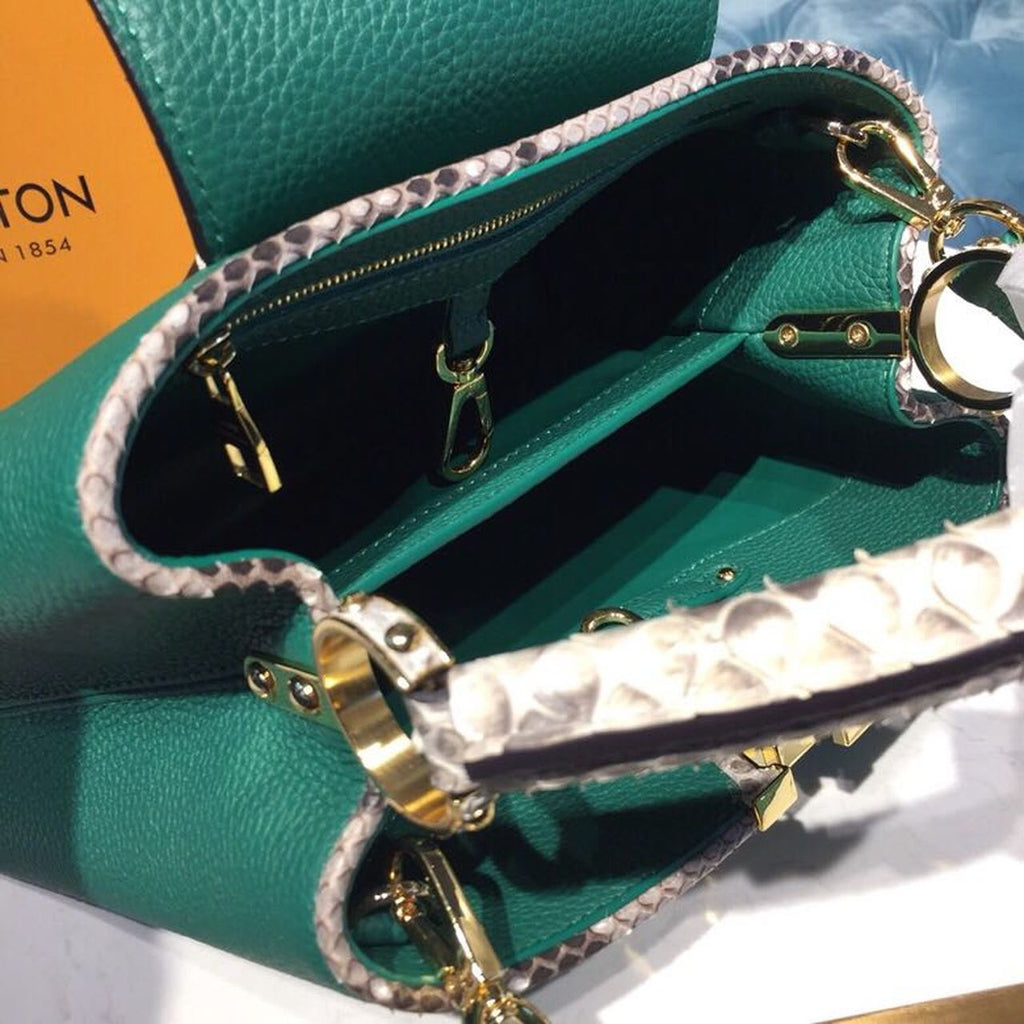 Louis Vuitton Capucines BB Taurillon And Python Green For Women,  Shoulder And Crossbody Bags 10.6in/27cm Louis Vuitton
