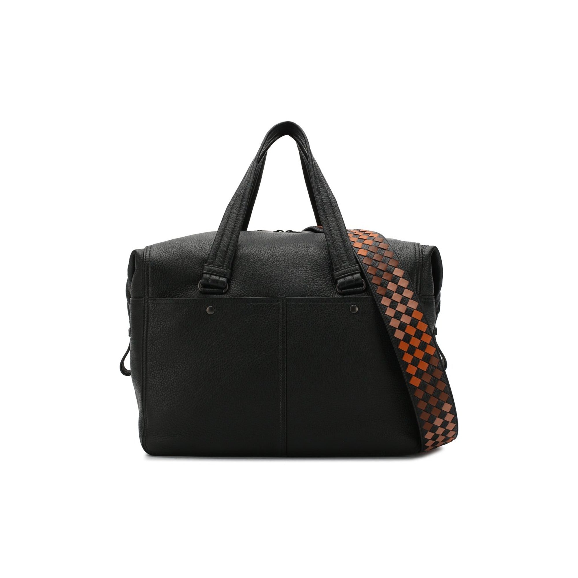 Bottega Veneta Leather Black Boston Bag