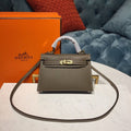 Mini Kelly 20 Sellier Epsom Etoupe Bag For Women, Handbags, Shoulder Bags 7.5in/20cm