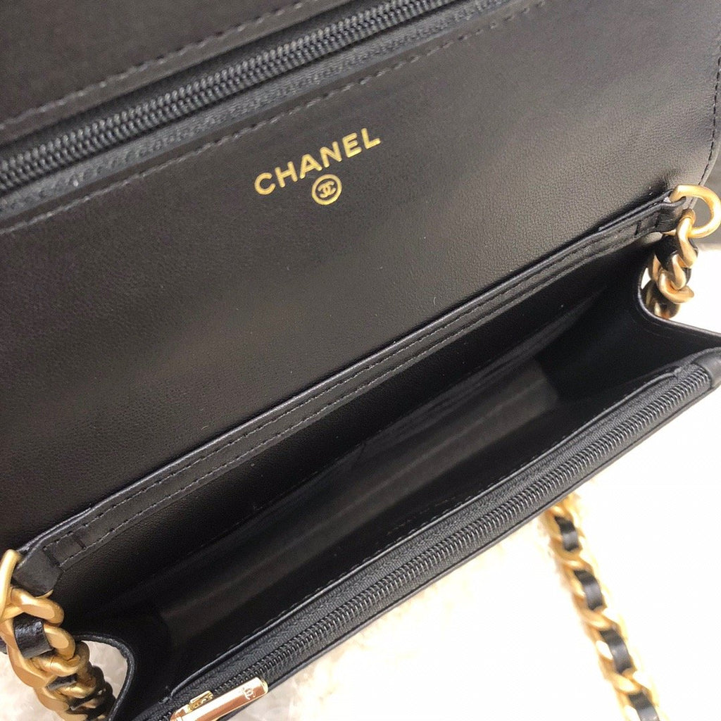ChanelOriginal Small Classic GlamIap Bag Gold Hardware Black For Women Handbags, Shoulder Bags 7.5in/19cm AP33814