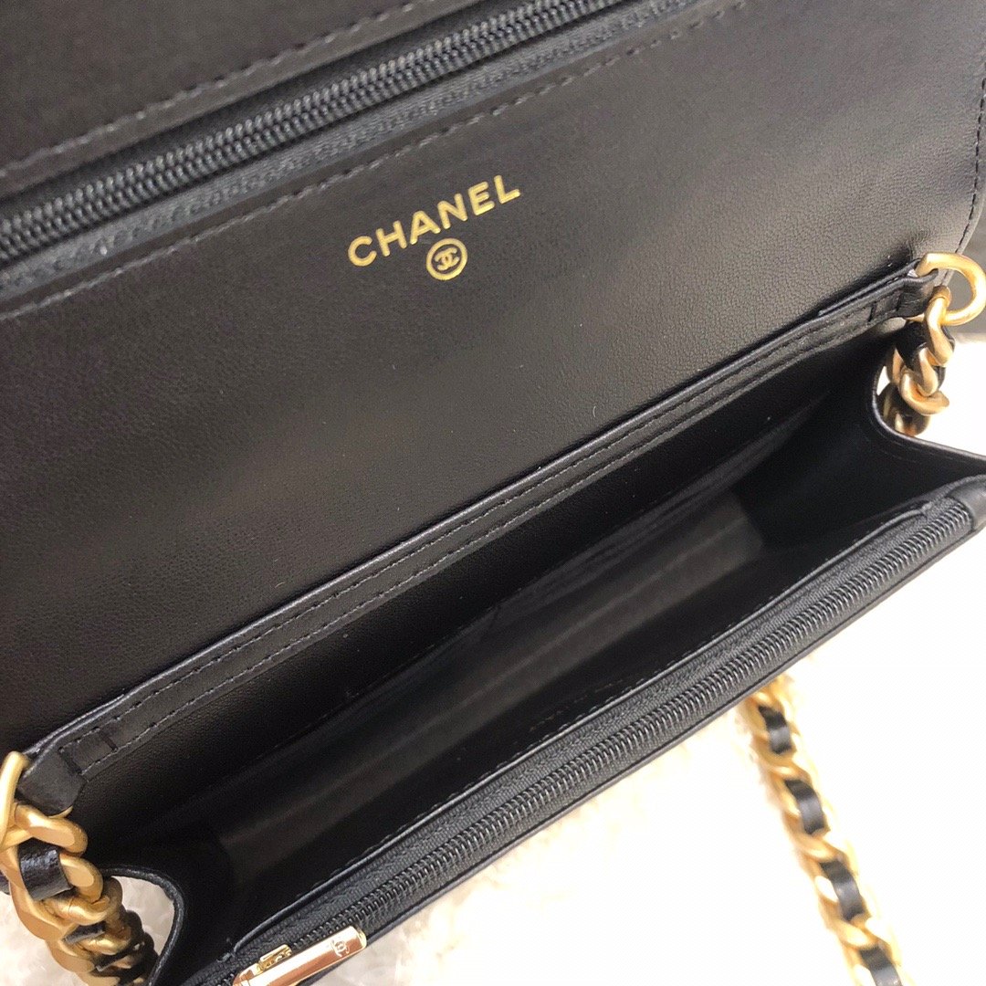 ChanelOriginal Small Classic GlamIap Bag Gold Hardware Black For Women Handbags, Shoulder Bags 7.5in/19cm AP33814