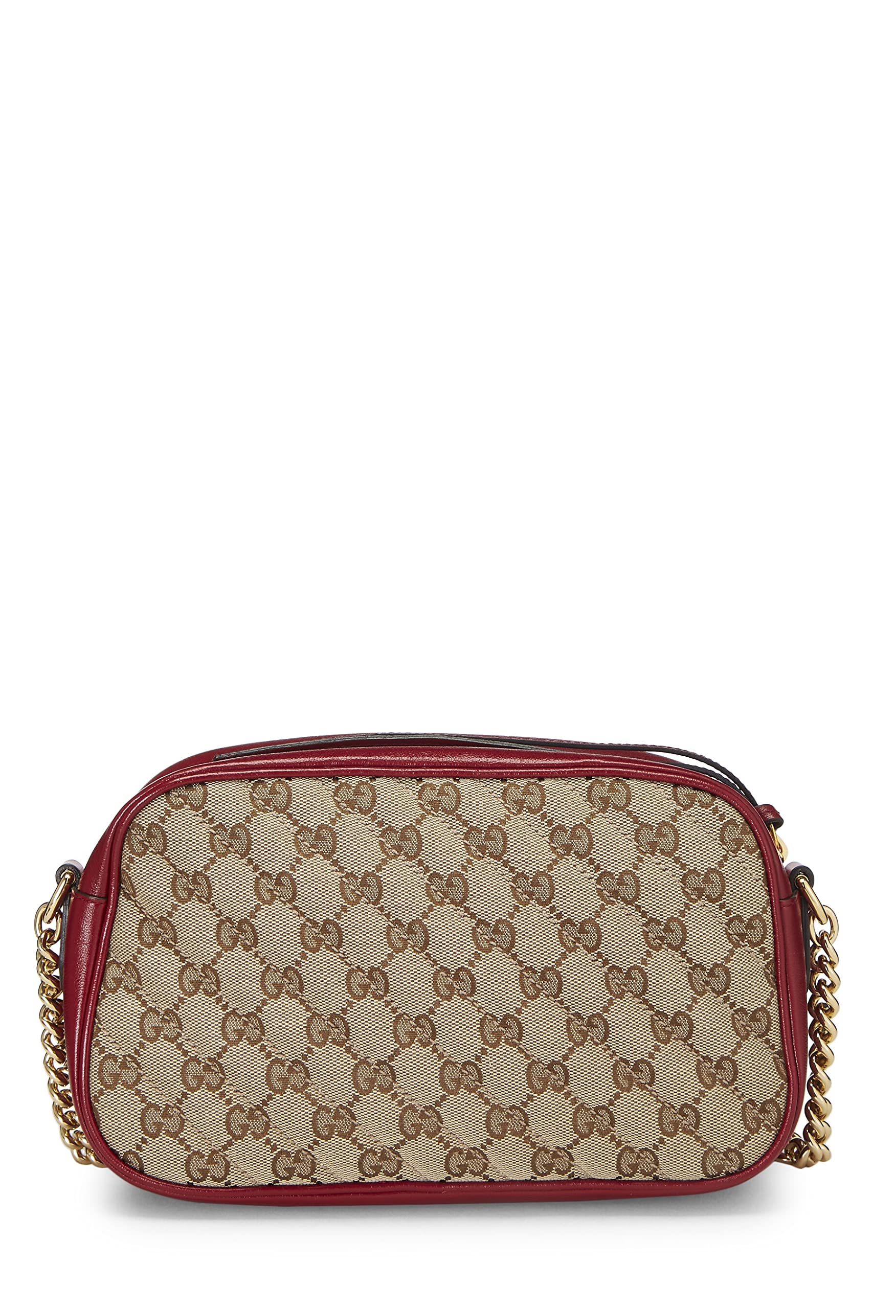 Gucci,  Red Original Gucci Canvas Marmont Crossbody Small, Red