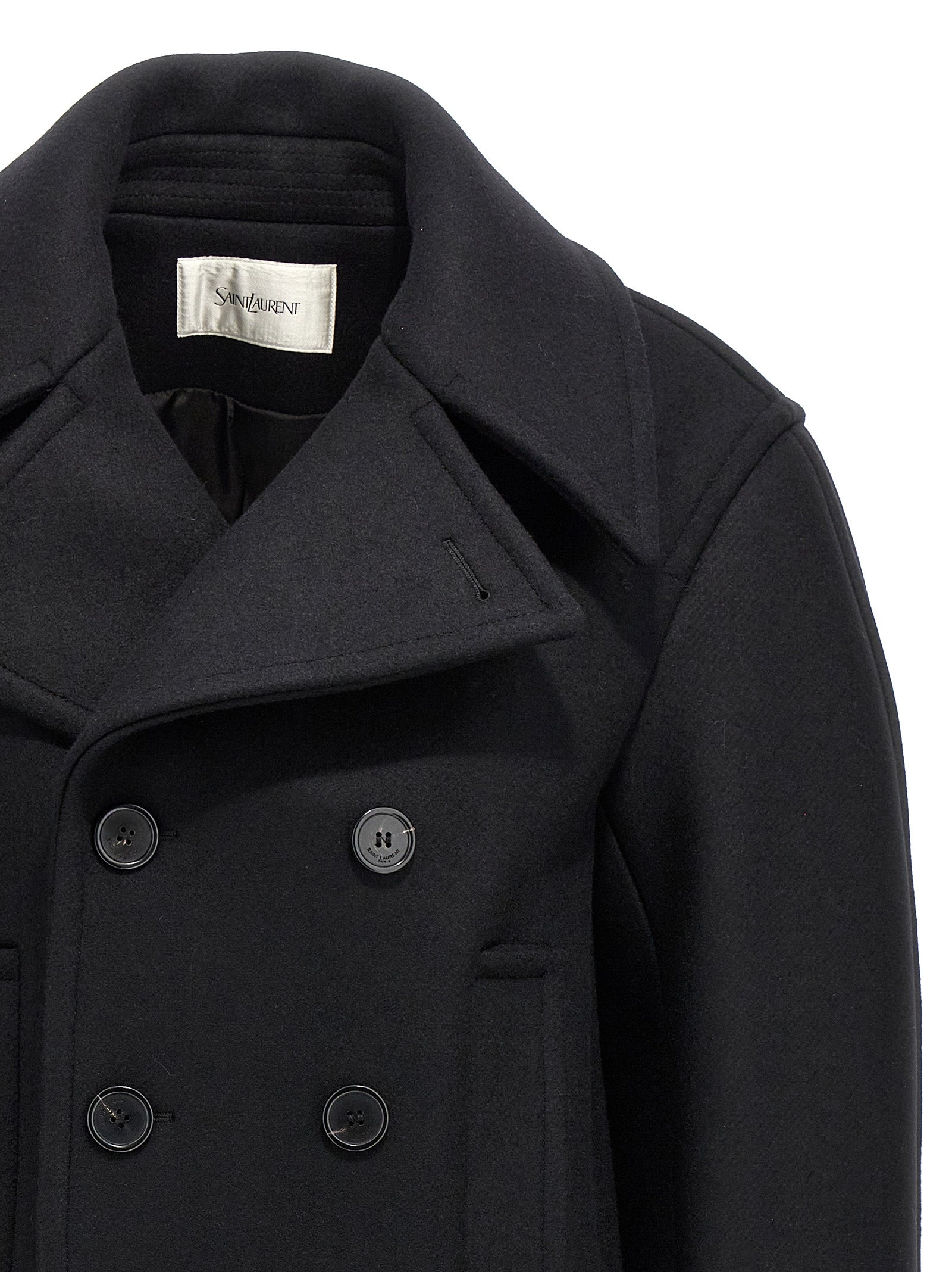 Saint Laurent Women's Oversized Caban Coat