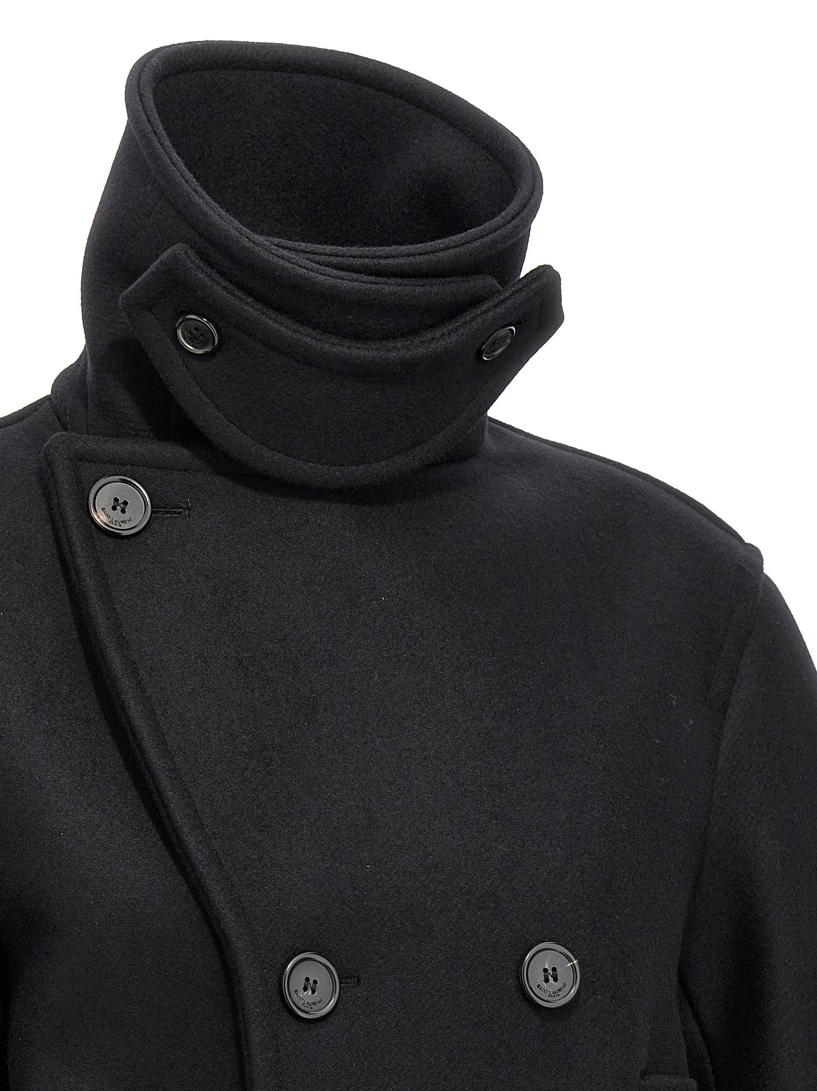 Saint Laurent Women's Oversized Caban Coat