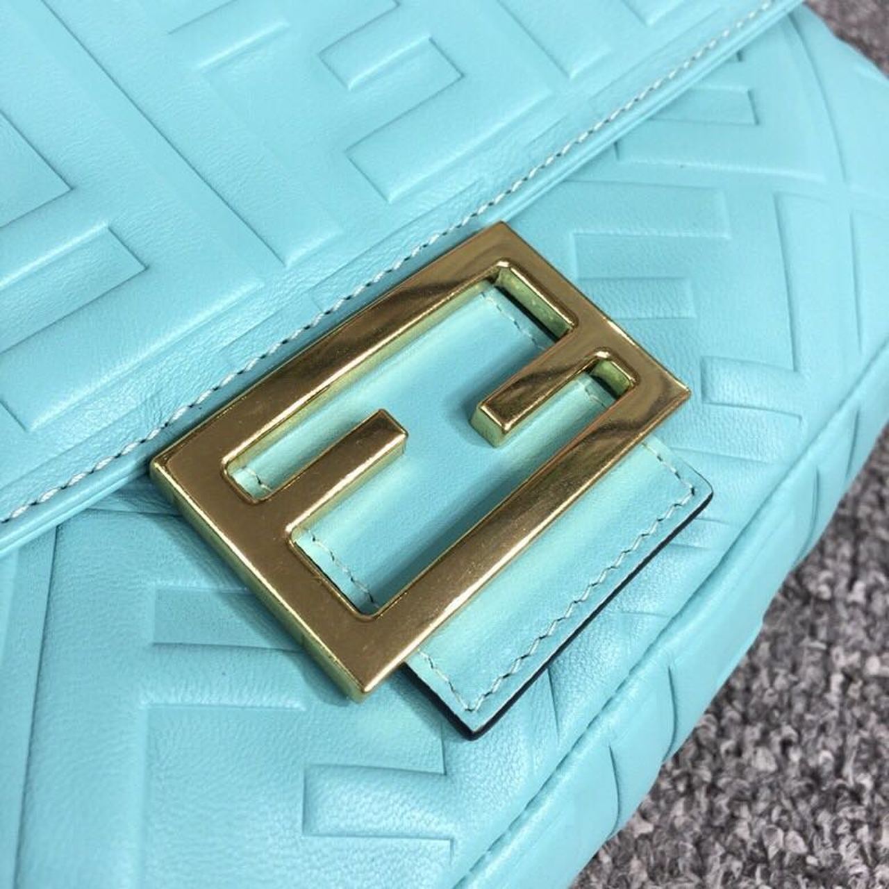 Baguette Nappa Light Blue For Women, Handbags, Shoulder And Crossbody Bags 10.6in/27cm FF 8BR600