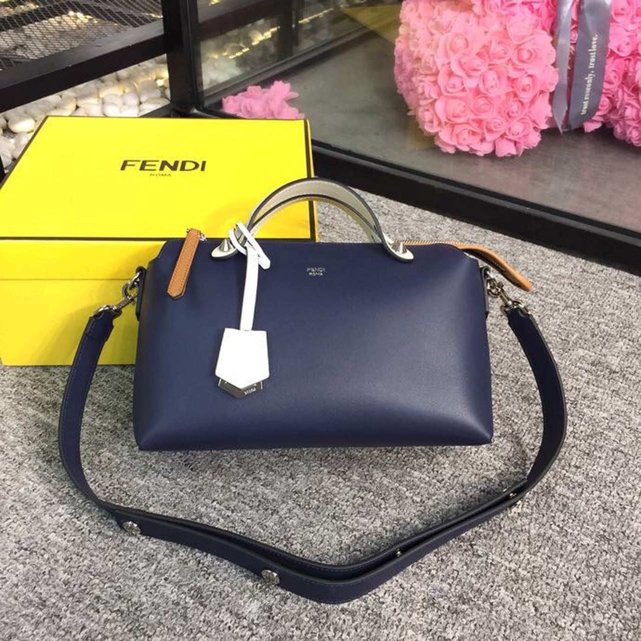 By The Way MeGLAMIum Bag Dark Blue For Women, Handbags, Shoulder And Crossbody Bags 10.6in/27cm FF 8BL1461