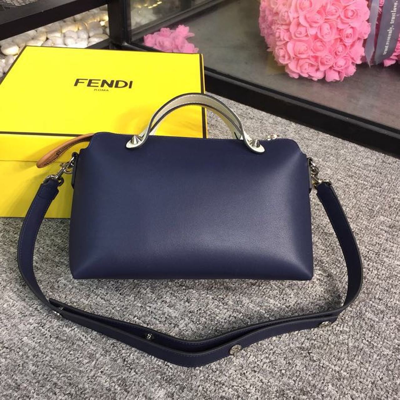 By The Way MeGLAMIum Bag Dark Blue For Women, Handbags, Shoulder And Crossbody Bags 10.6in/27cm FF 8BL1461