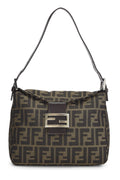 Fendi,  Brown Zucca Canvas Shoulder Bag, Brown