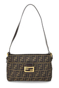 Fendi,  Brown Zucca Canvas Shoulder Bag, Brown