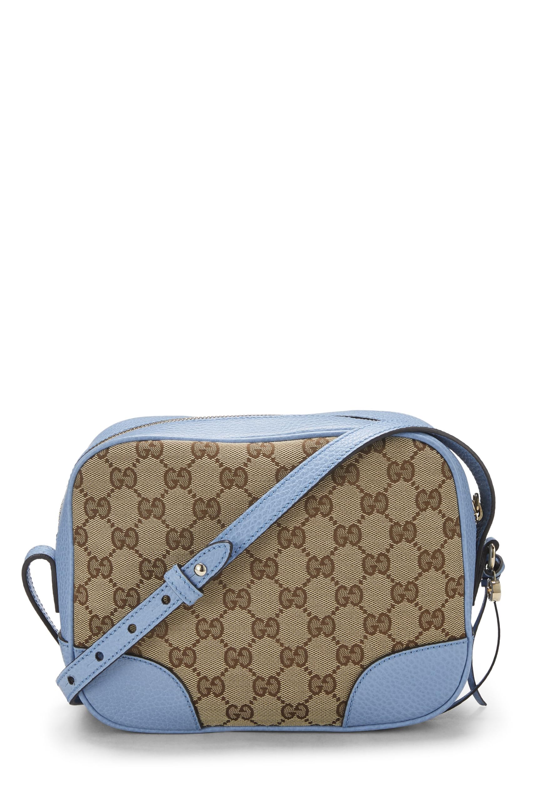 Gucci,  Blue Original Gucci Canvas Bree Crossbody, Blue