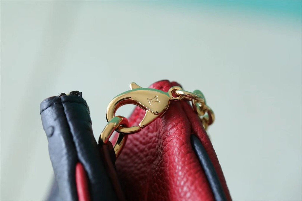 Louis Vuitton Double Zip Pochette Monogram Empreinte Black/Red For Women,  Shoulder and Crossbody Bags 7.9in/20cm Louis Vuitton