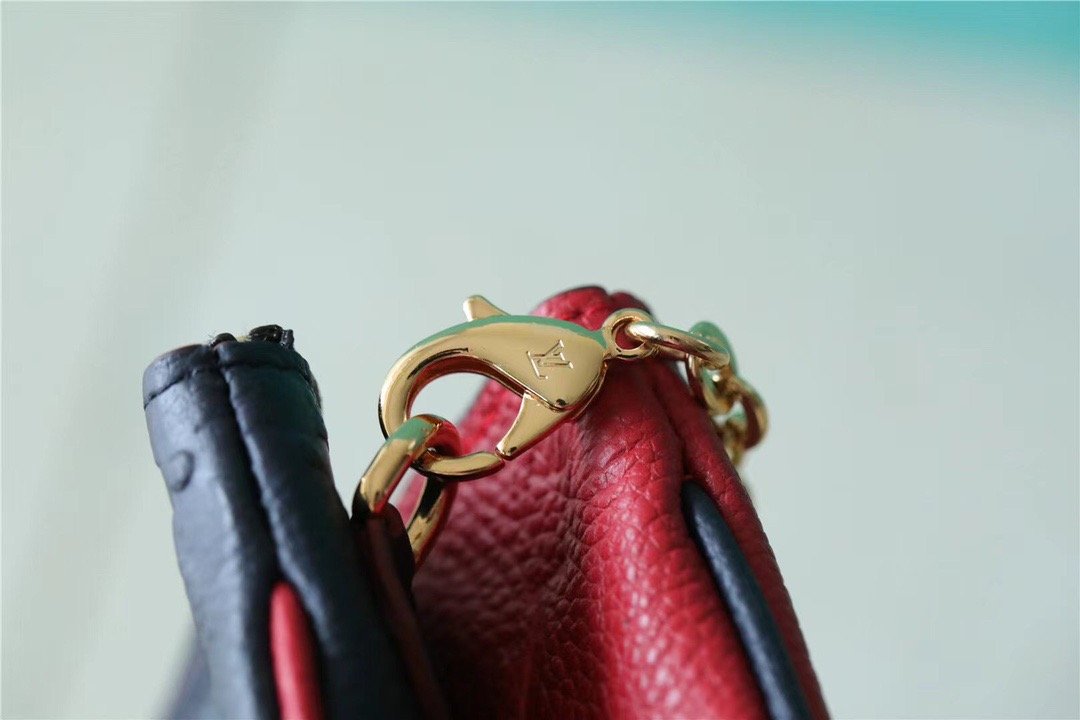 Louis Vuitton Double Zip Pochette Monogram Empreinte Black/Red For Women,  Shoulder and Crossbody Bags 7.9in/20cm Louis Vuitton
