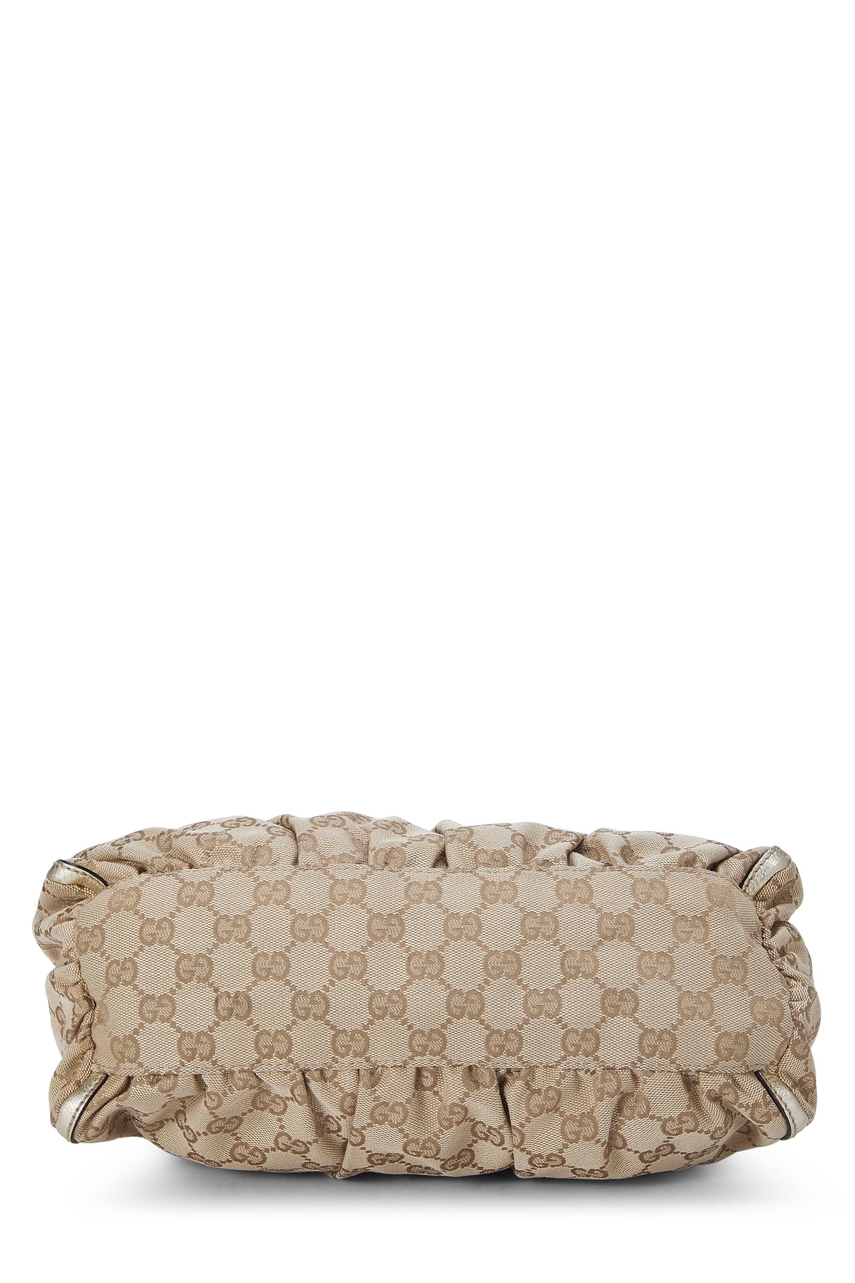 Gucci,  Gold Original GG Canvas D-Ring Abbey Shoulder Bag Small, Gold