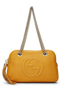 Gucci,  Orange Leather Soho Chain Shoulder Bag, Orange