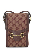 Gucci,  Burgundy Original Gucci Canvas Horsebit Crossbody, Burgundy