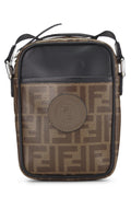 ,  Black & Brown Zucca Coated Canvas Crossbody Bag, Black