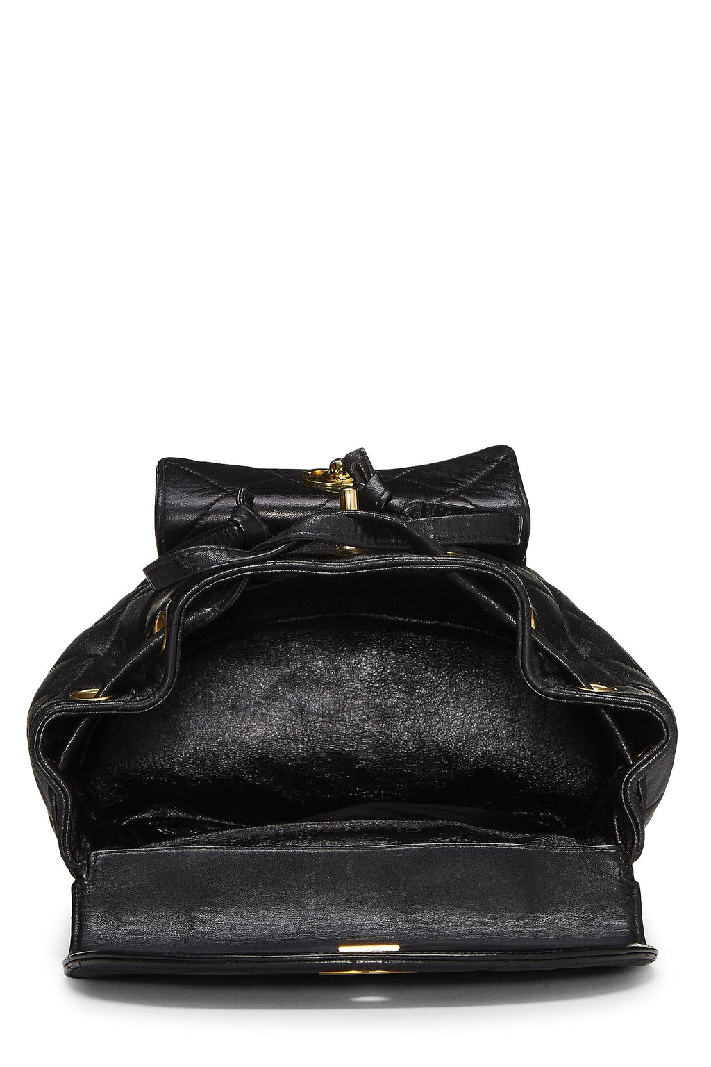 Chanel,  Black Quilted Lambskin 'CC' Classic Backpack Medium, Black