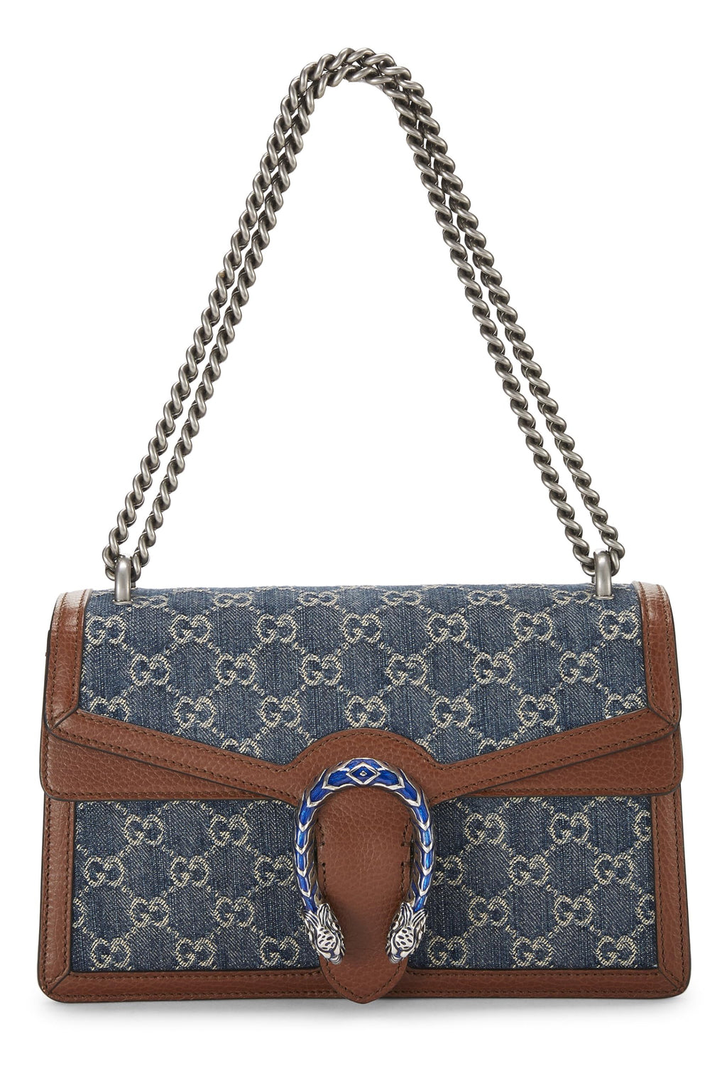 Gucci,  Blue Denim Dionysus Shoulder Bag Small, Blue