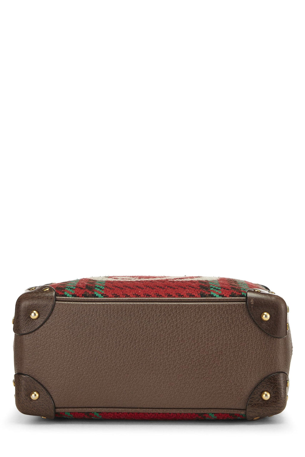 Gucci,  Multicolor Wool & Leather Houndstooth 'Gucci' Crossbody, Brown