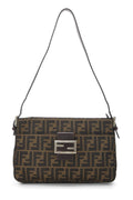 Fendi,  Brown Zucca Canvas Shoulder Bag, Brown