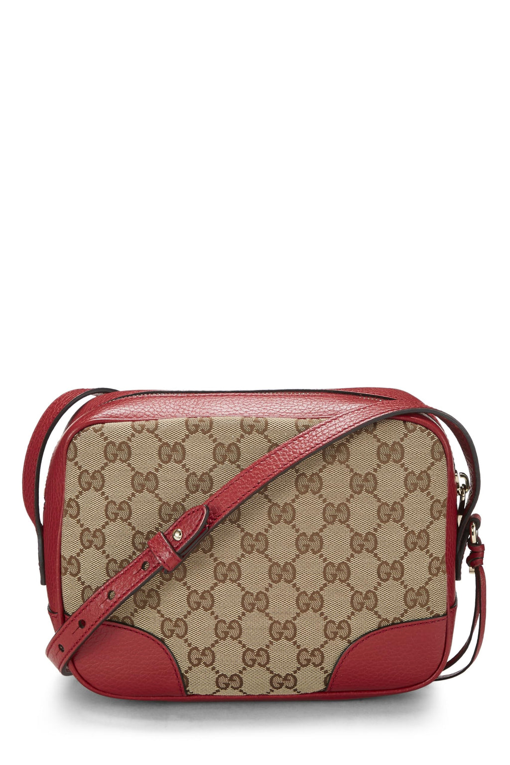 Gucci,  Red Original Gucci Canvas Bree Crossbody, Red