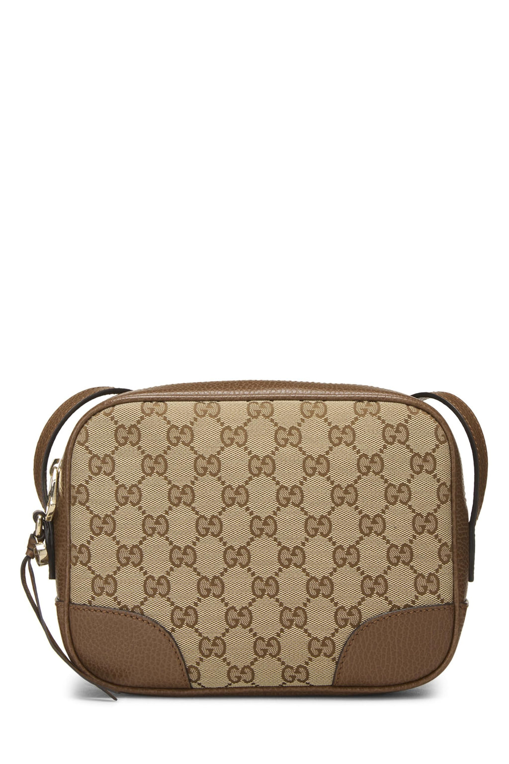 Gucci,  Brown Original Gucci Canvas Bree Crossbody, Brown