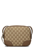 Gucci,  Brown Original Gucci Canvas Bree Crossbody, Brown