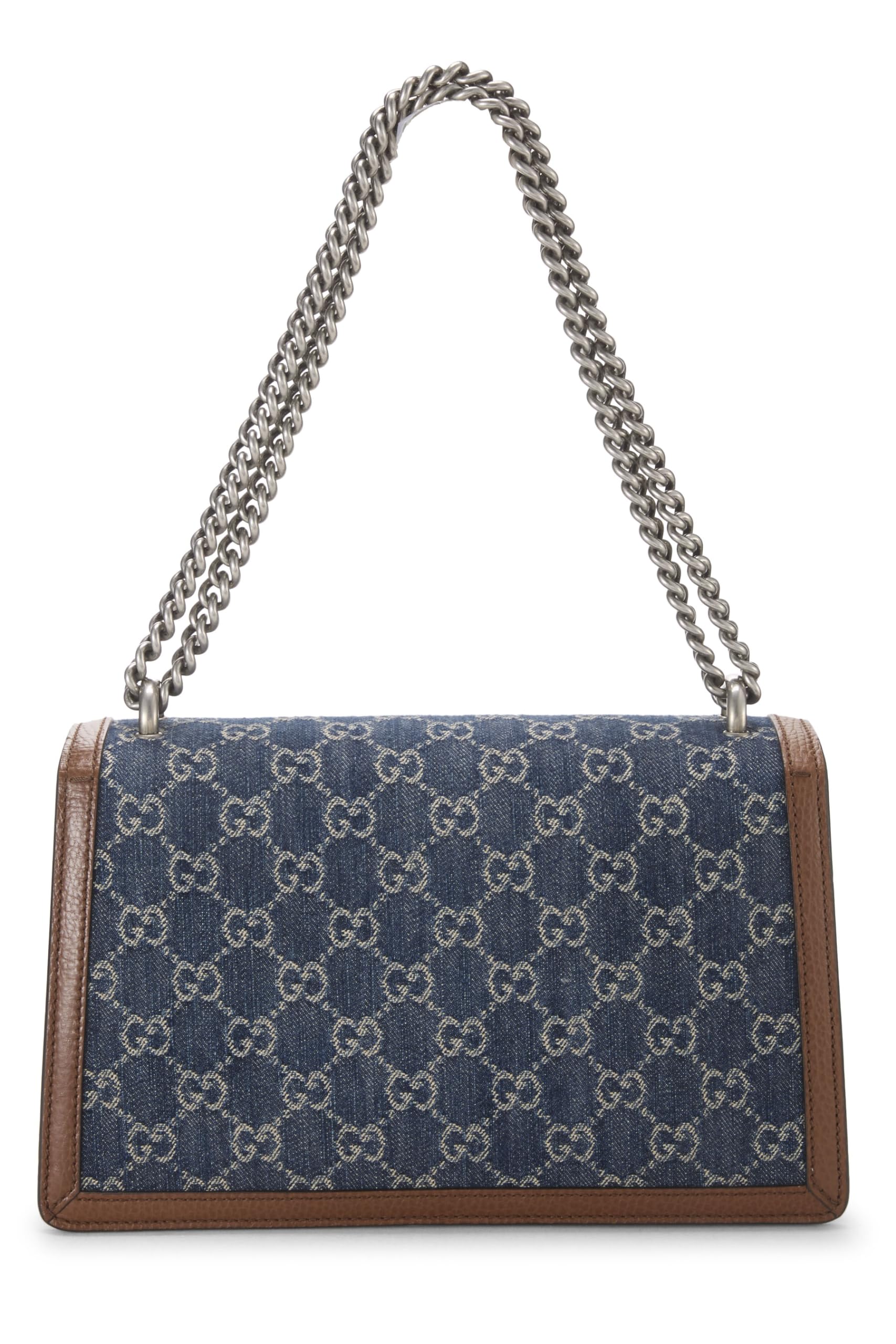 Gucci,  Blue GG Denim Dionysus Shoulder Bag Medium, Blue