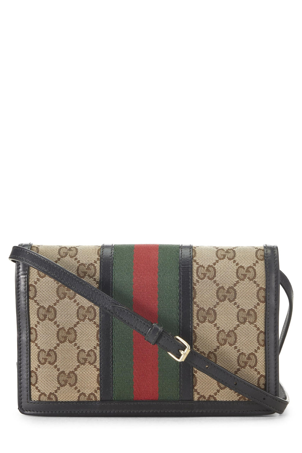 Gucci,  Original Gucci Canvas Web Crossbody, Brown