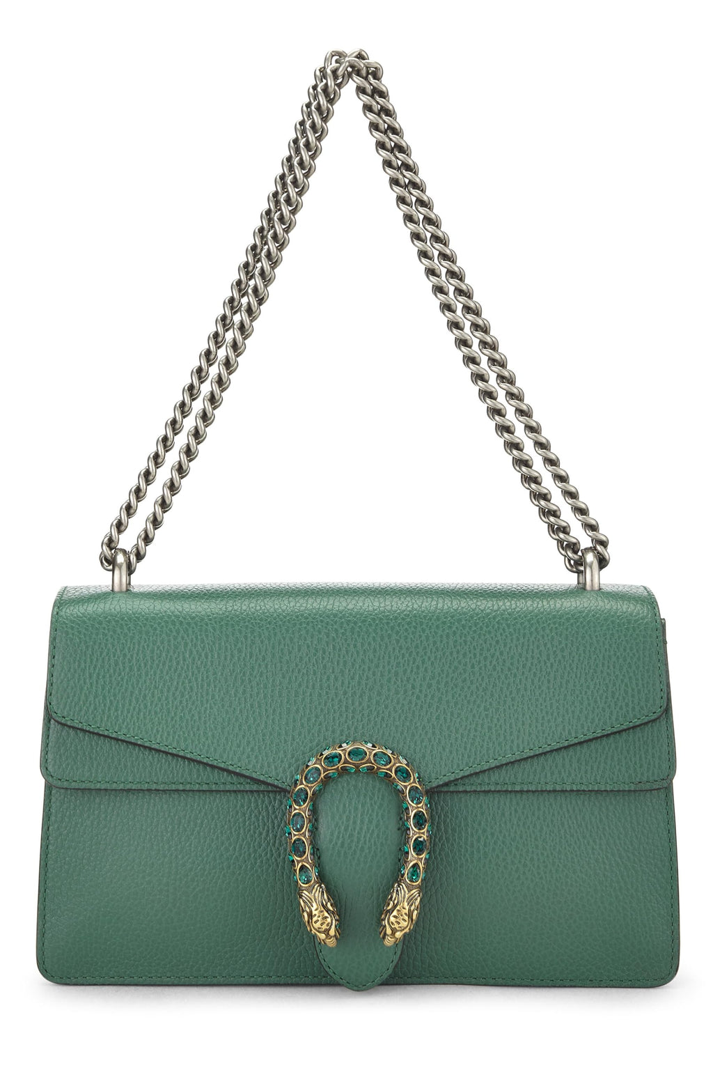 Gucci,  Green Leather Dionysus Shoulder Bag Small, Green