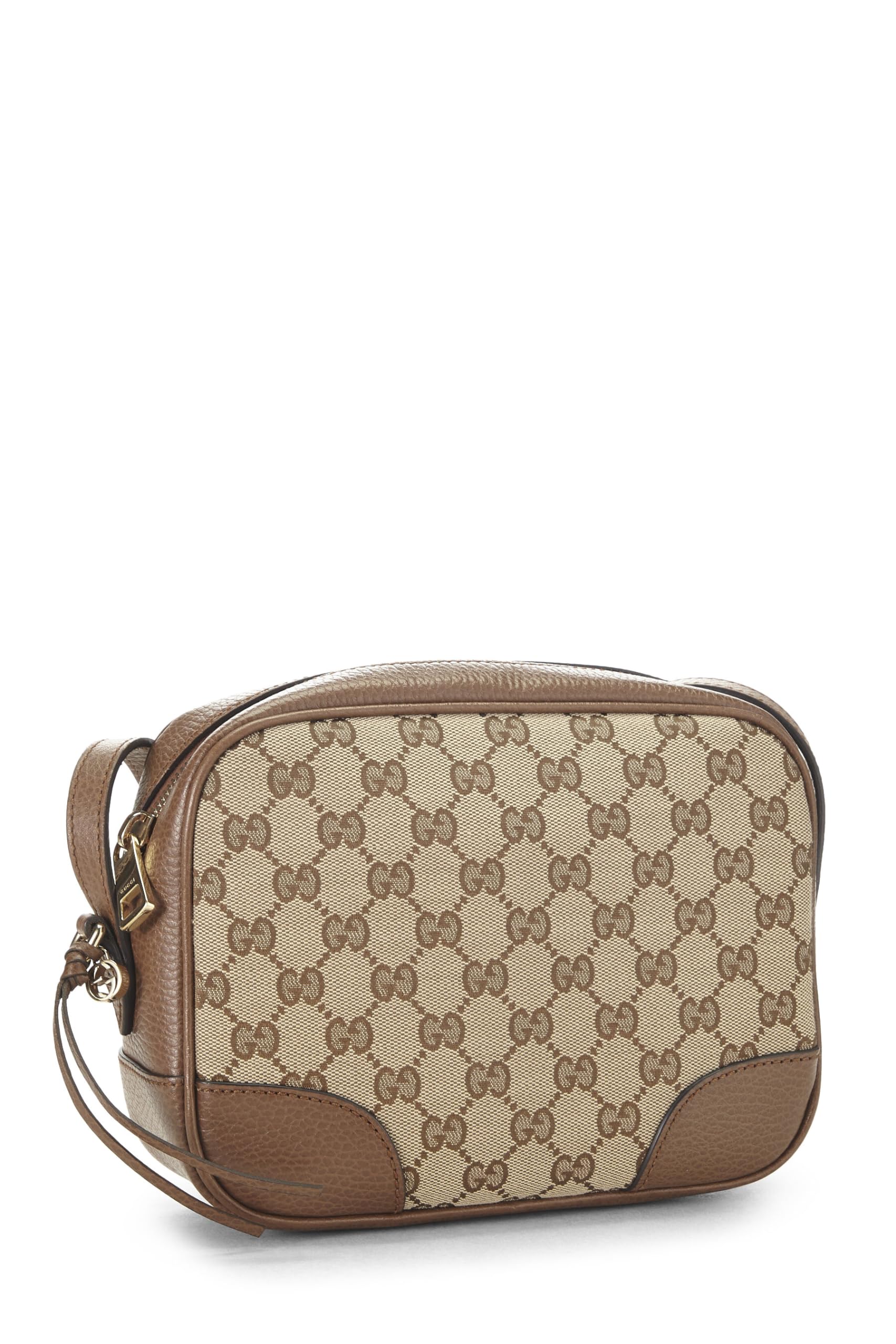 Gucci,  Brown Original Gucci Canvas Bree Crossbody, Brown