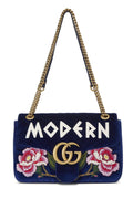Gucci,  Blue VeLouis Vuittonet GG Marmont Modern Shoulder Bag, Blue