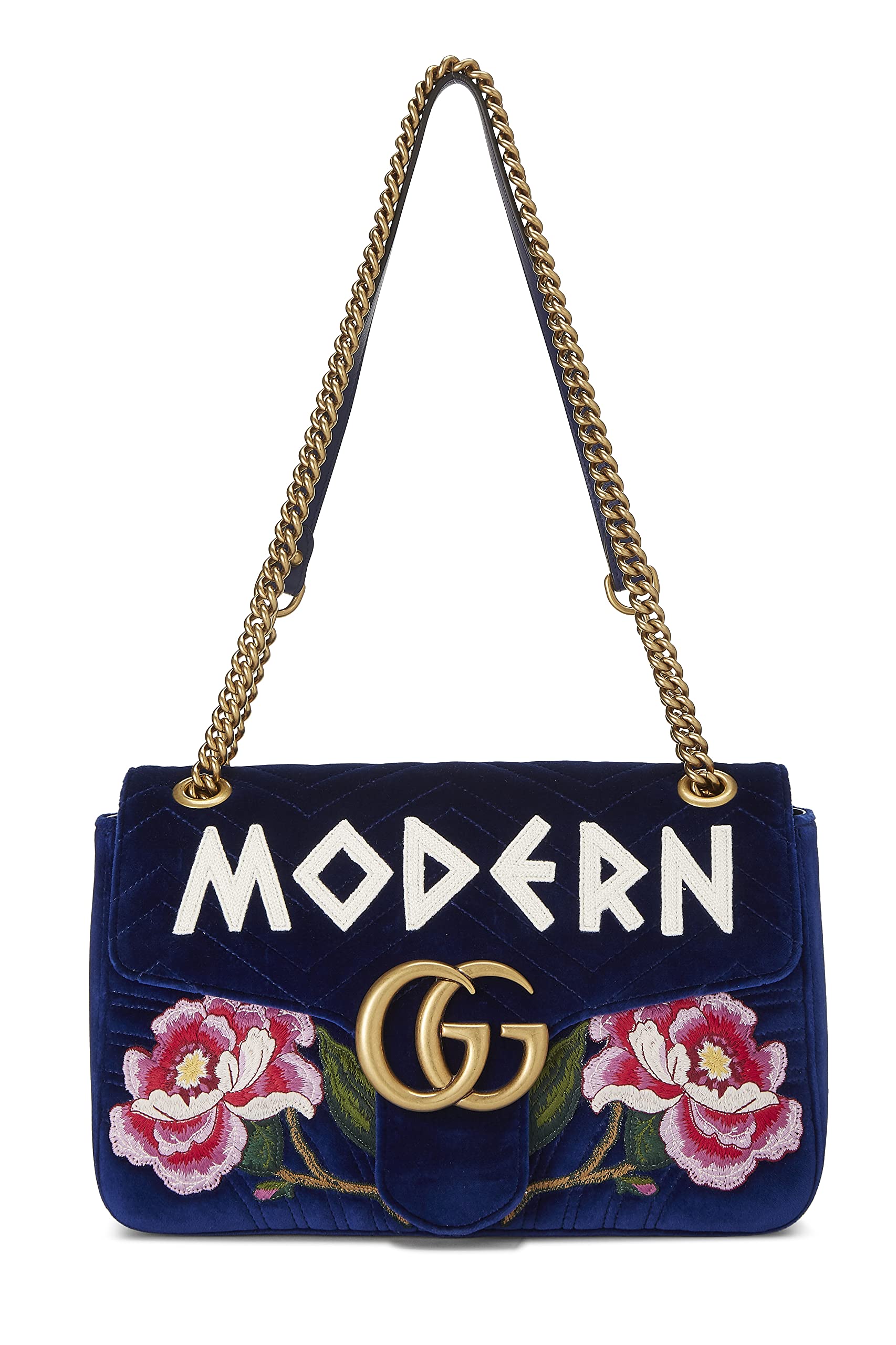 Gucci,  Blue VeLouis Vuittonet GG Marmont Modern Shoulder Bag, Blue