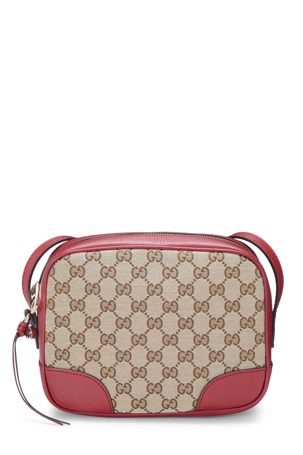 Gucci,  Red Original Gucci Canvas Bree Crossbody, Red
