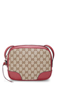 Gucci,  Red Original Gucci Canvas Bree Crossbody, Red