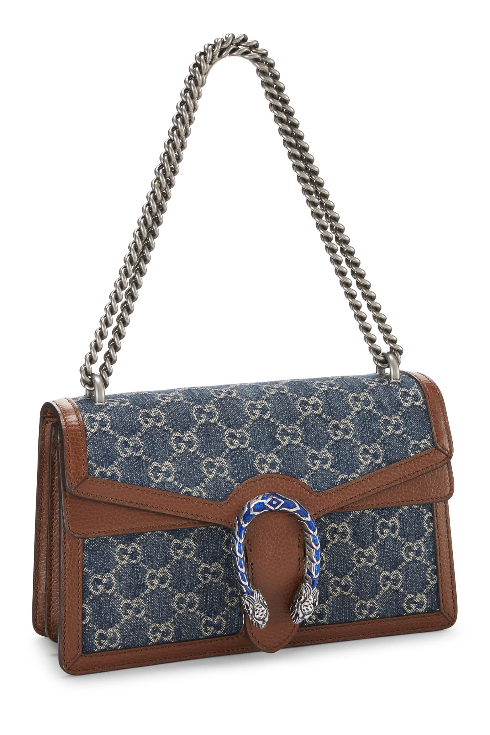 Gucci,  Blue Denim Dionysus Shoulder Bag Small, Blue
