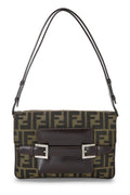 Fendi,  Brown Zucca Canvas Shoulder Bag, Brown