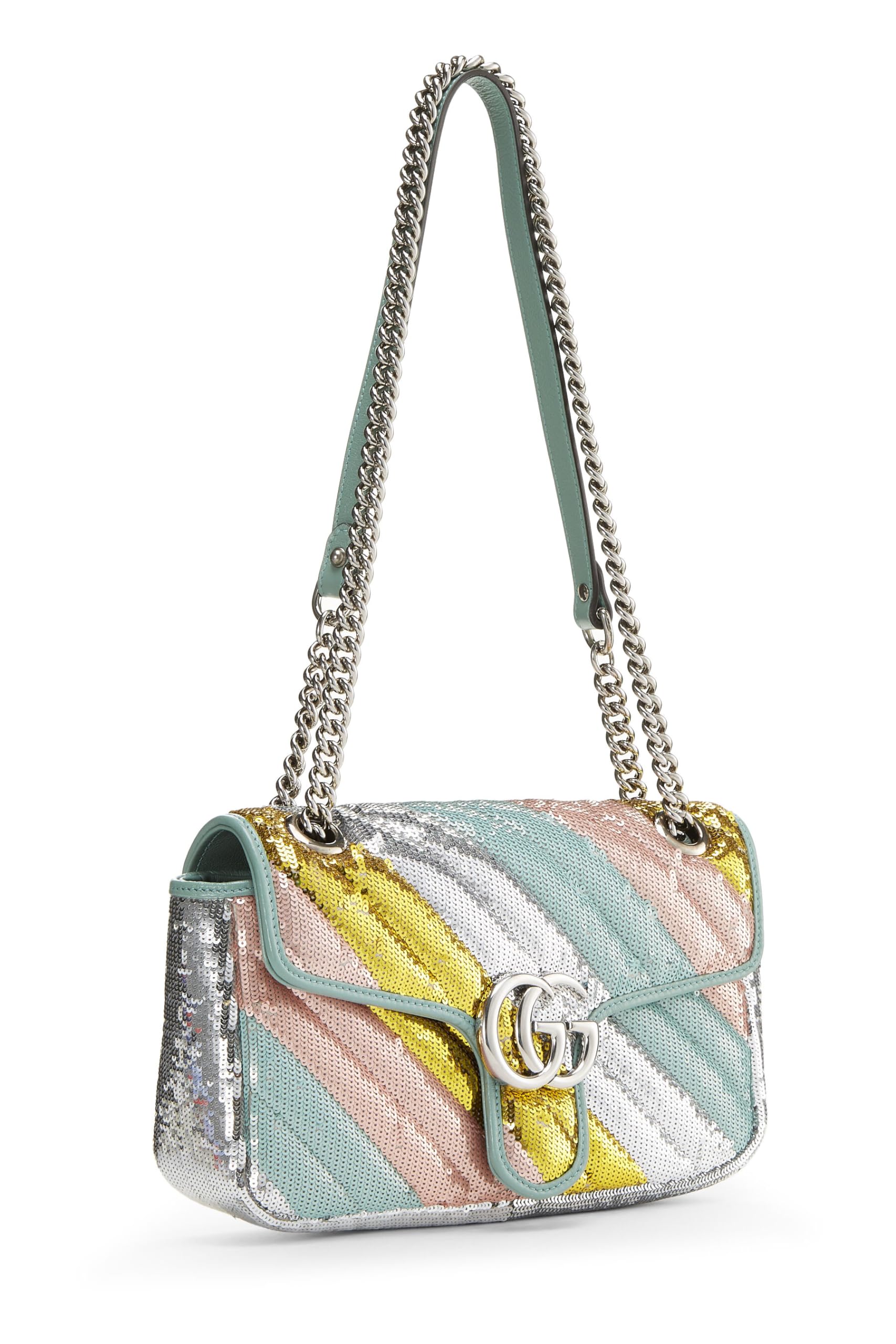 Gucci,  Multicolor GG Sequin Marmont Shoulder Bag Small, Multi