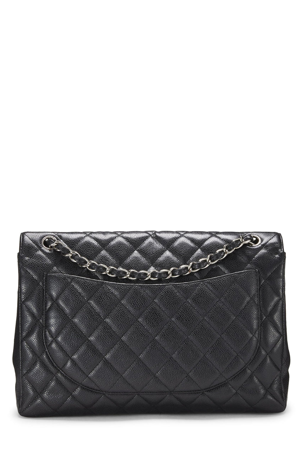Chanel,  Navy Quilted Lambskin New Classic Flap Maxi, Navy