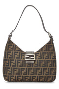 Fendi,  Brown Zucca Canvas Shoulder Bag, Brown