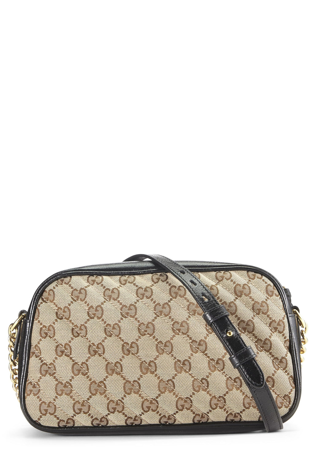 Gucci,  Original Gucci Canvas Marmont Crossbody Small, Black