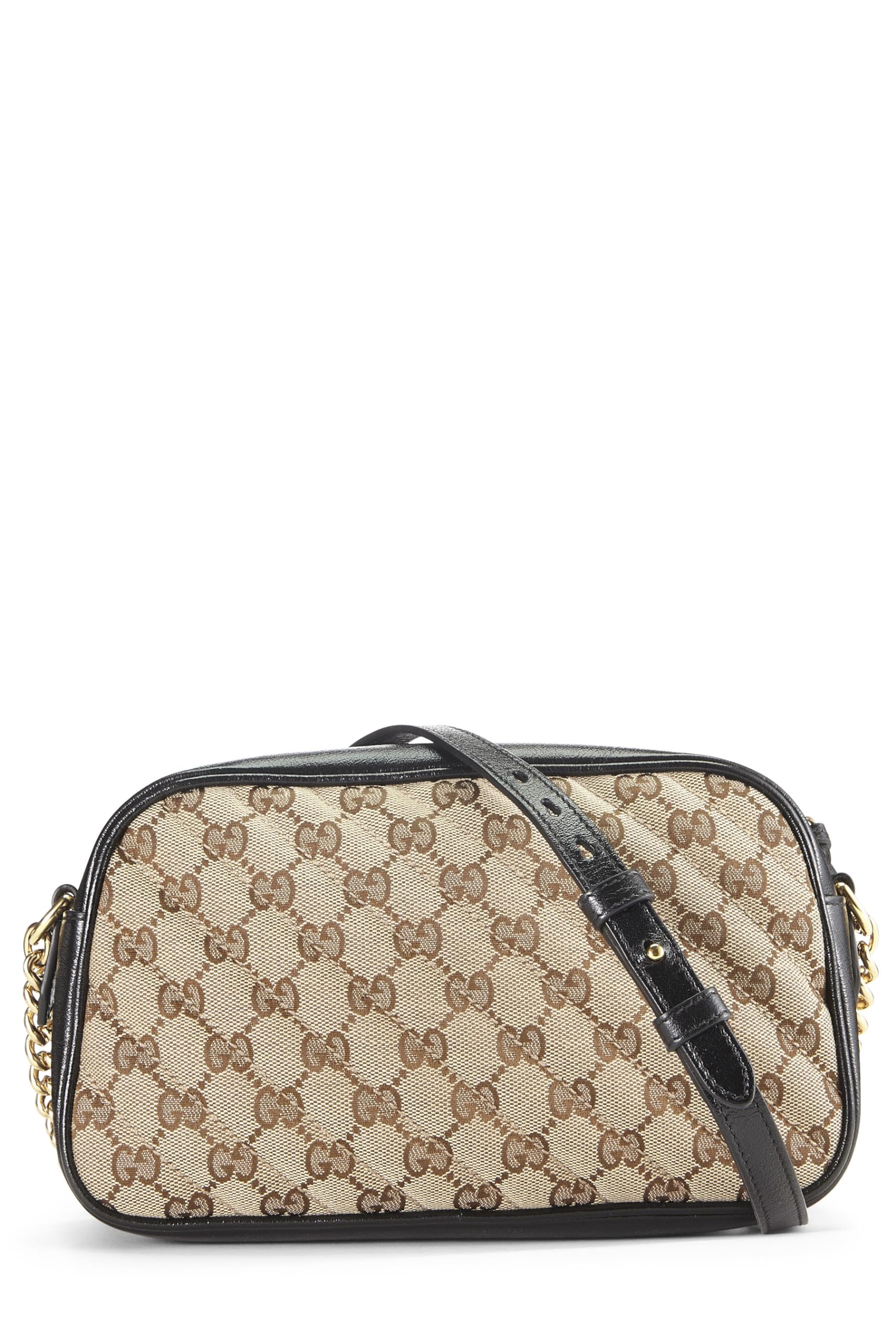 Gucci,  Original Gucci Canvas Marmont Crossbody Small, Black
