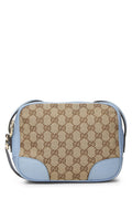 Gucci,  Blue Original Gucci Canvas Bree Crossbody, Blue