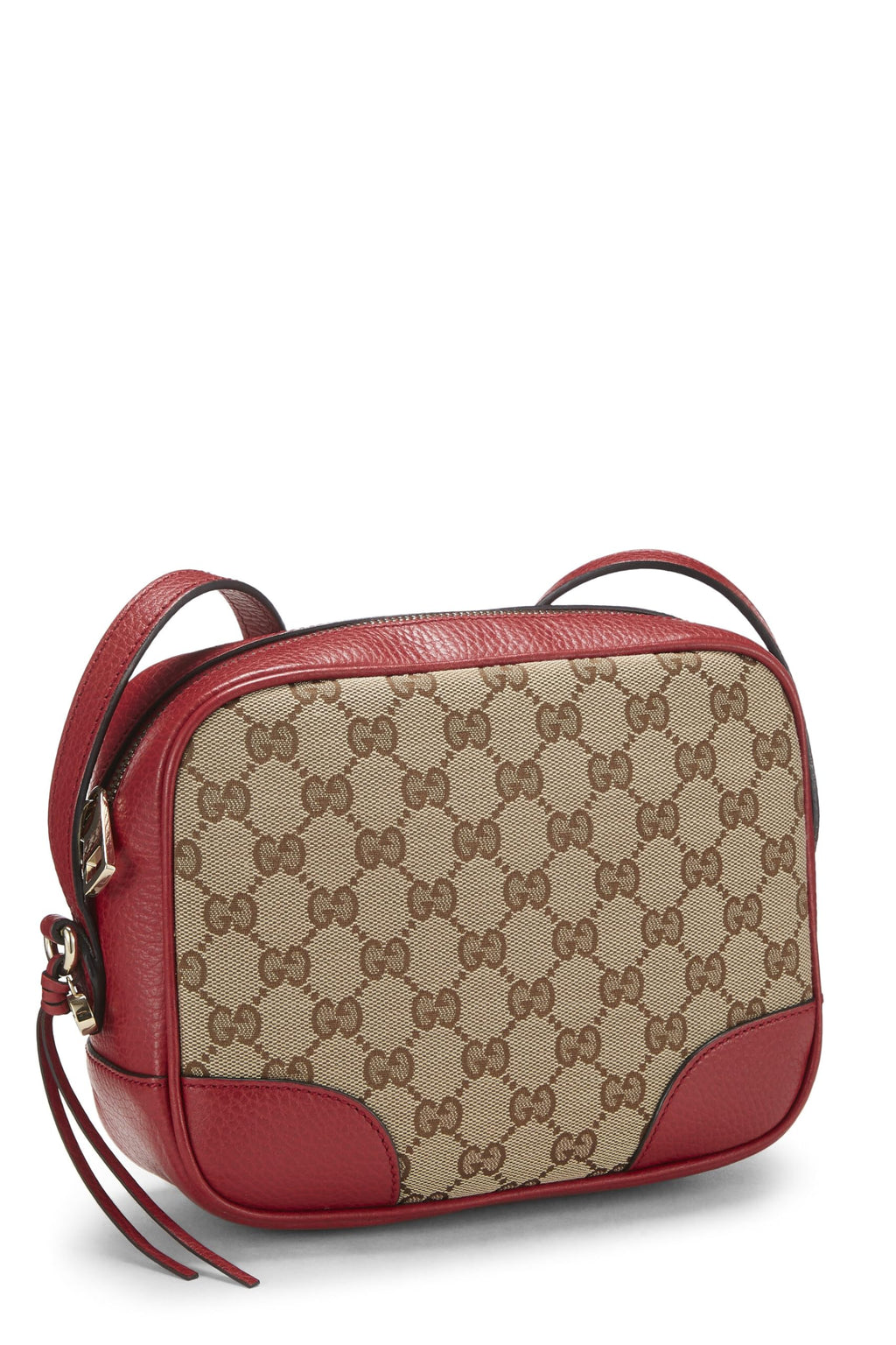 Gucci,  Red Original Gucci Canvas Bree Crossbody, Red