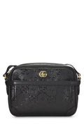 Gucci,  Black Embossed GG Star Shoulder Bag Small, Black