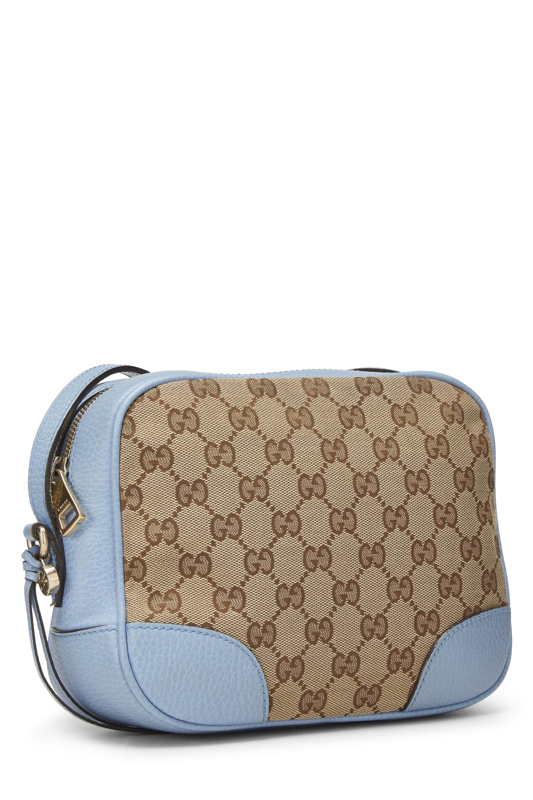 Gucci,  Blue Original Gucci Canvas Bree Crossbody, Blue