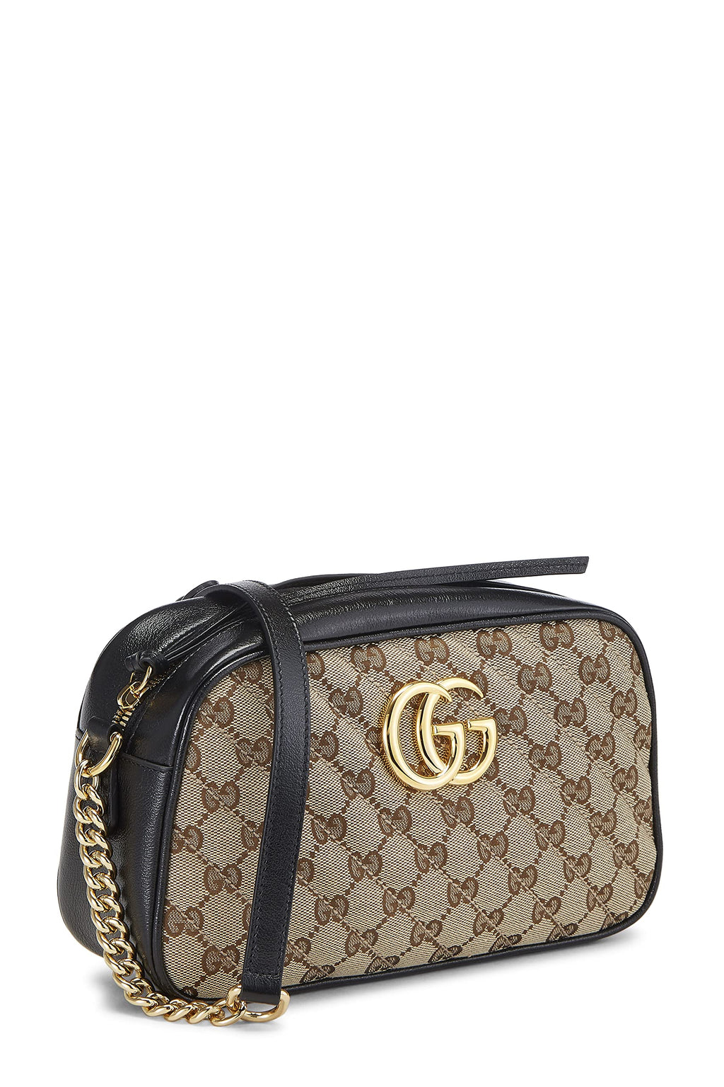 Gucci,  Original Gucci Canvas Marmont Crossbody Small, Black