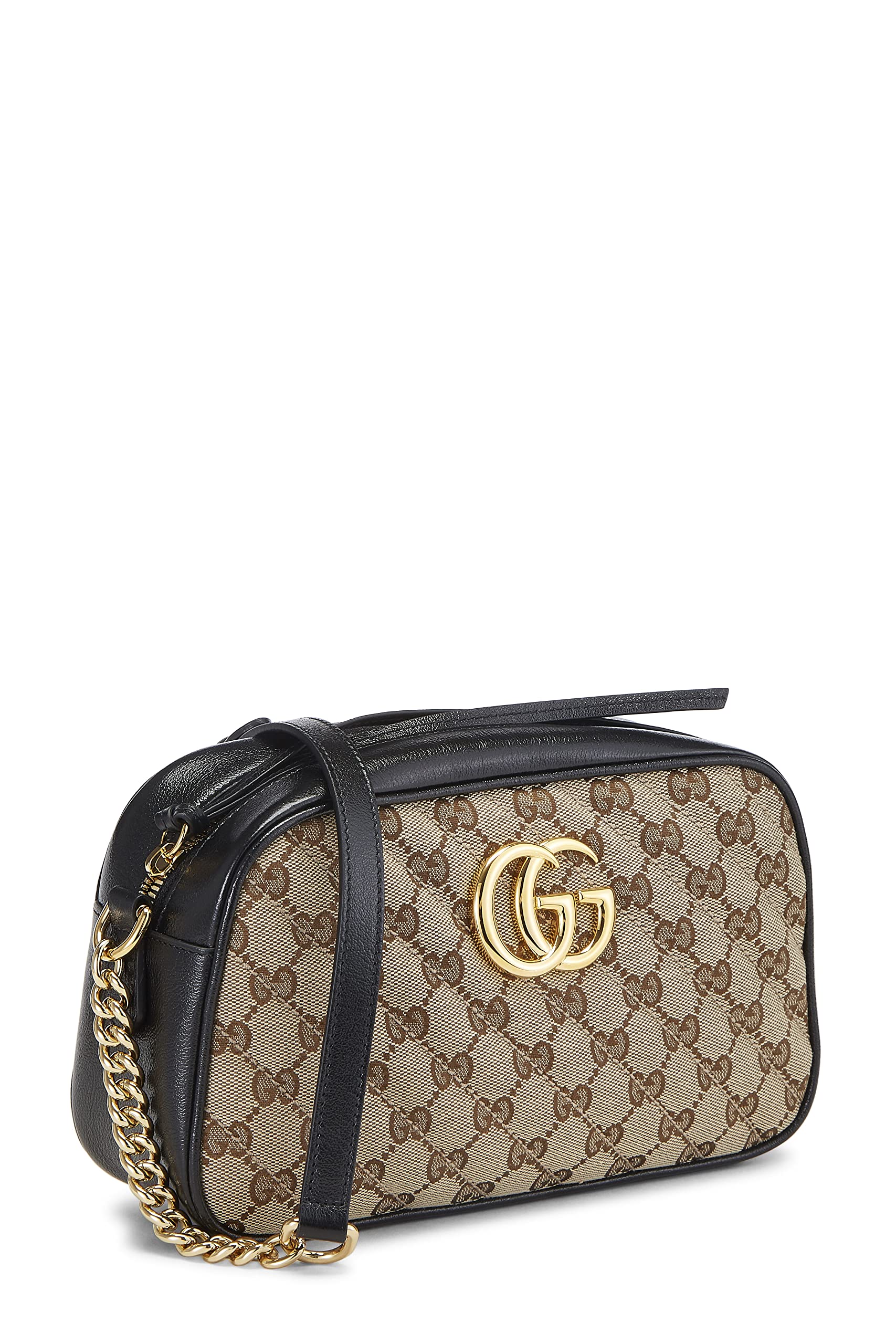 Gucci,  Original Gucci Canvas Marmont Crossbody Small, Black