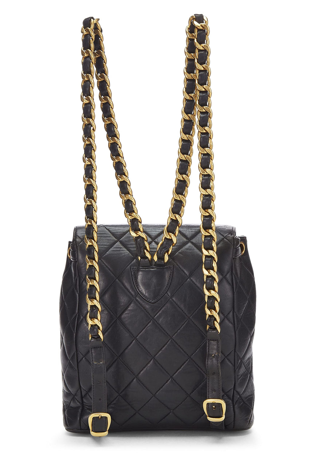Chanel,  Black Quilted Lambskin 'CC' Classic Backpack Small, Black