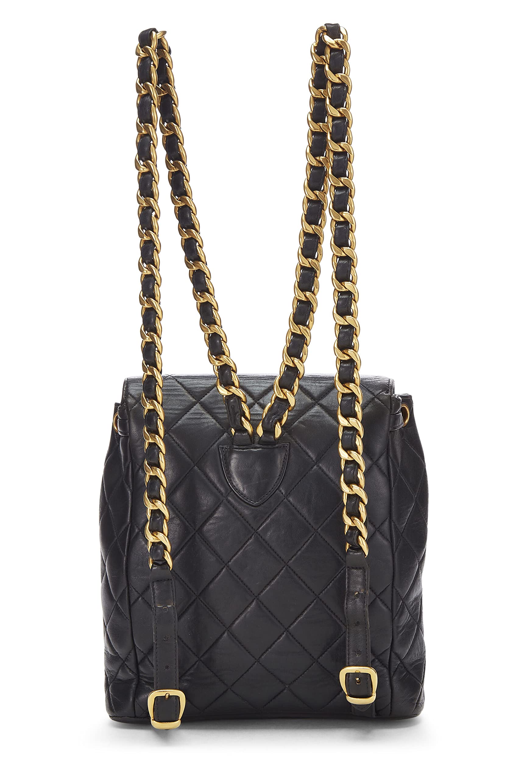 Chanel,  Black Quilted Lambskin 'CC' Classic Backpack Small, Black